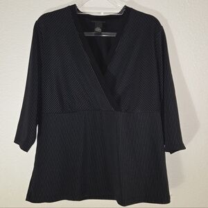Lane Bryant Pin Stripe 3/4 Sleeve Blouse